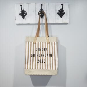 Apolis Market Tote Bag NWT Dimora Ghirlandaio 2025 Tuscany Custom Stripe